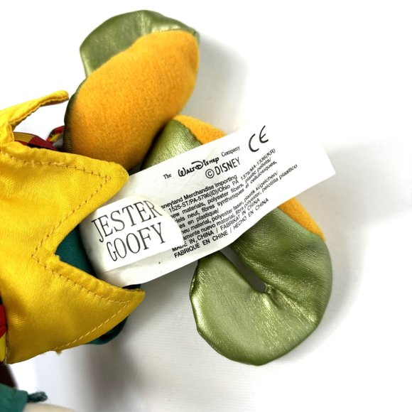 Disney Jester Goofy Mini Bean Bag Plush Tag Vtg NWT - Picture 7 of 9